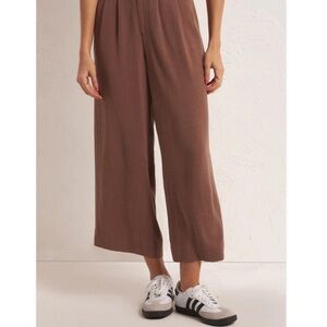 Z Supply Mocha Farrah Wide-Leg Pants